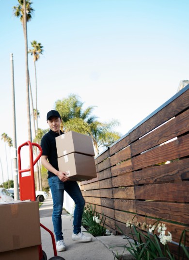 Moving boxes and a new home in Austin, Texas
